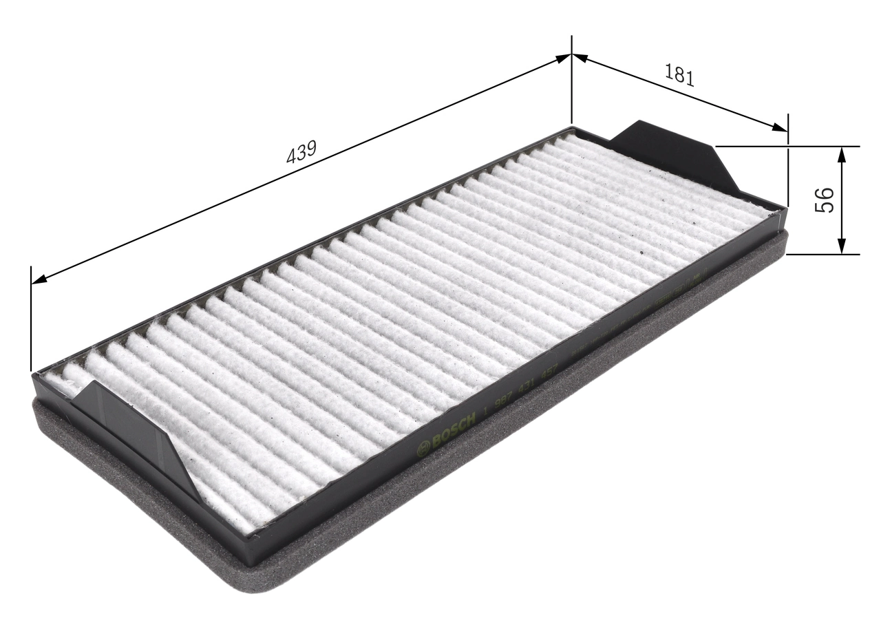 Filtre, air de l'habitacle BOSCH 1 987 431 457