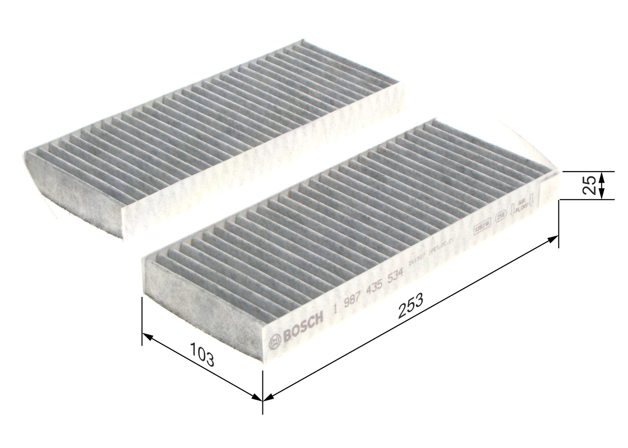 Filtre, air de l'habitacle BOSCH 1 987 435 534