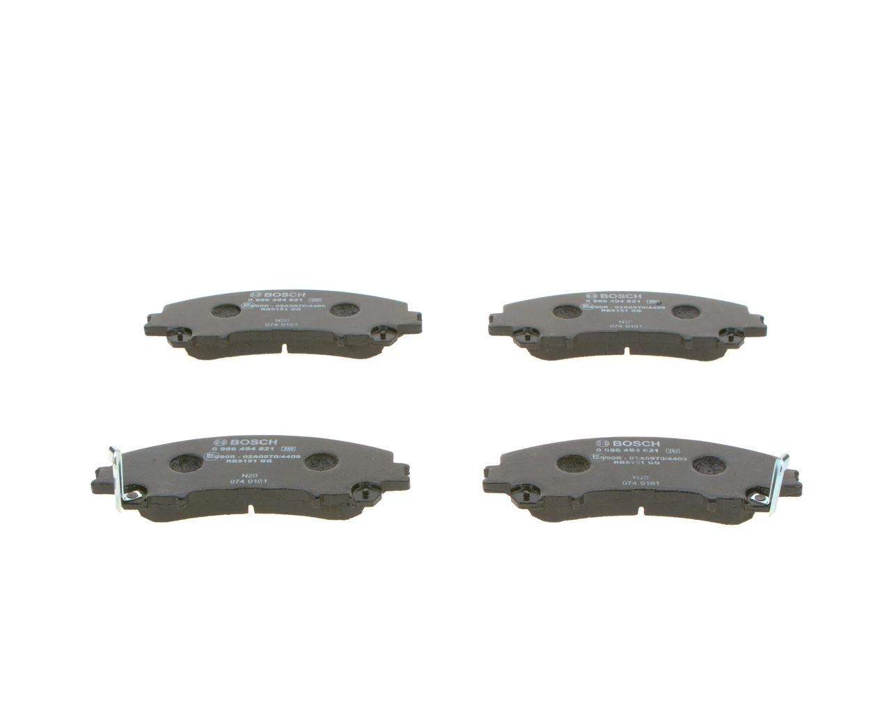 Комплект гальмівних колодок BOSCH (0986494821)