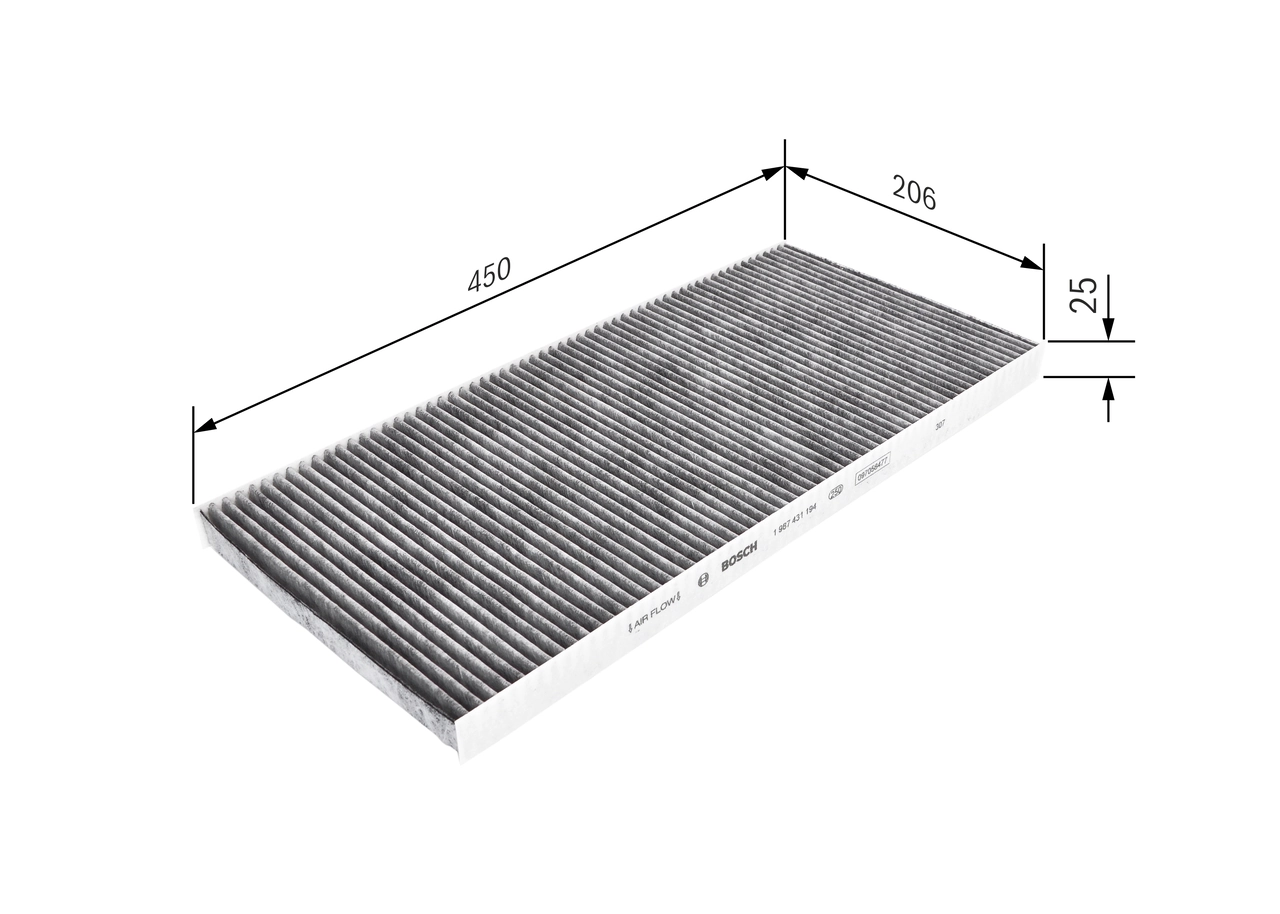 Filtre, air de l'habitacle BOSCH 1 987 431 194