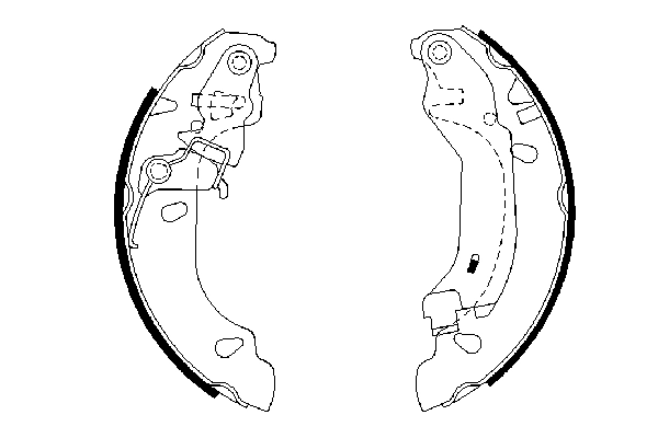 Jeu de mâchoires de frein BOSCH 0 986 487 669