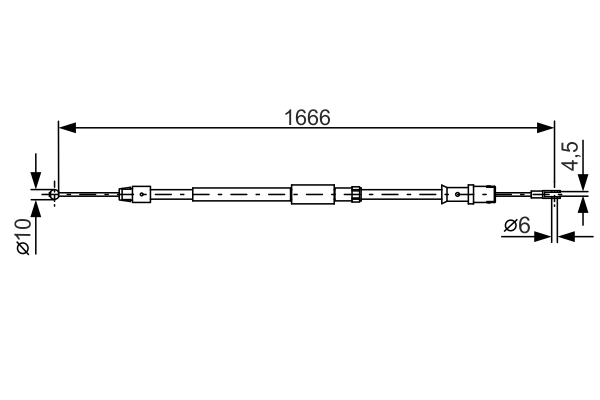 BOSCH 1 987 482 032 — Трос ручного гальма
