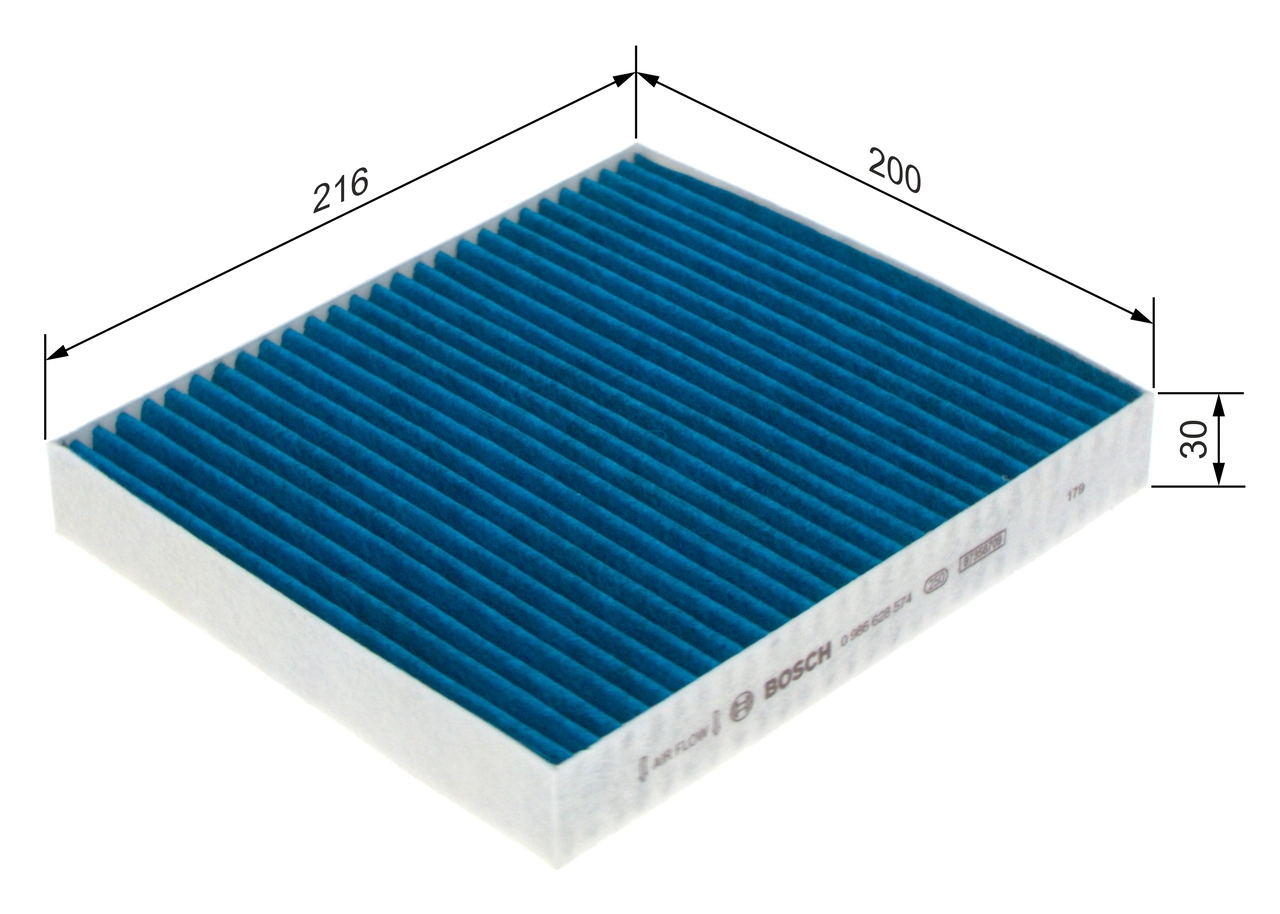 Filtre, air de l'habitacle BOSCH 0 986 628 574