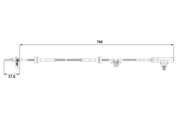Capteur, vitesse de roue BOSCH 0 265 007 687