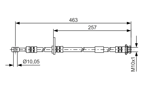 Flexible de frein BOSCH 1 987 481 401