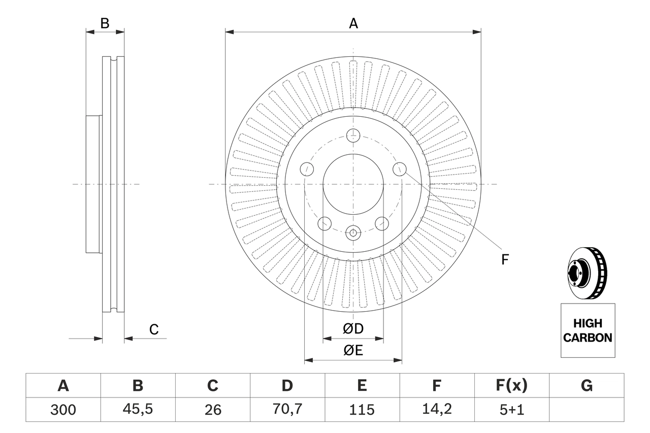 Disque de frein BOSCH 0 986 479 C56