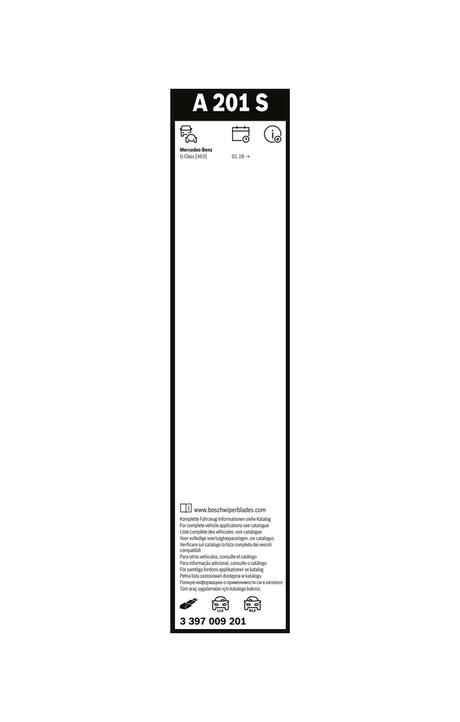 Balai d'essuie-glace BOSCH 3 397 009 201