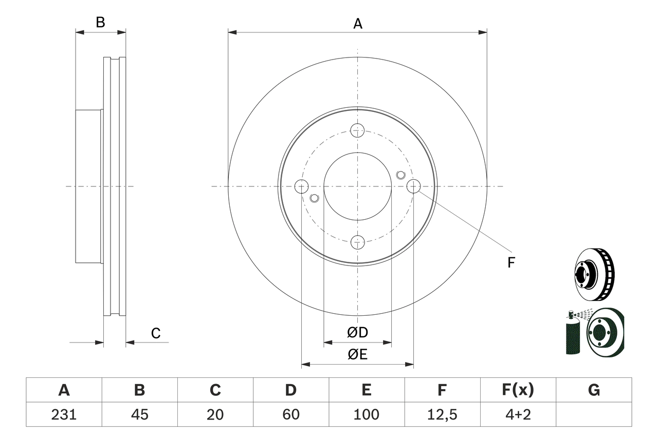 Disque de frein BOSCH 0 986 479 G92
