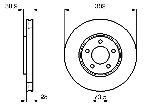 Disque de frein BOSCH 0 986 479 117