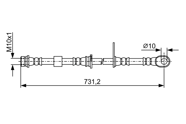 Flexible de frein BOSCH 1 987 481 957