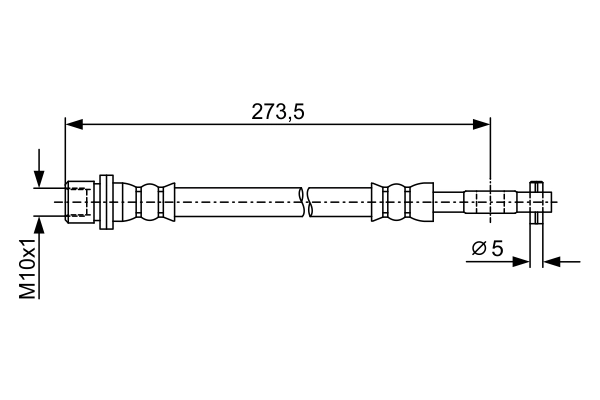 Flexible de frein BOSCH 1 987 481 909