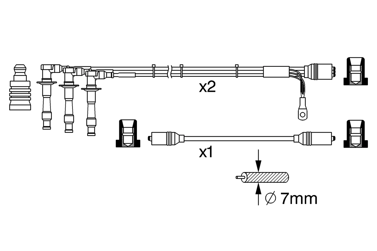 Kit de câbles d'allumage BOSCH 0 986 356 373