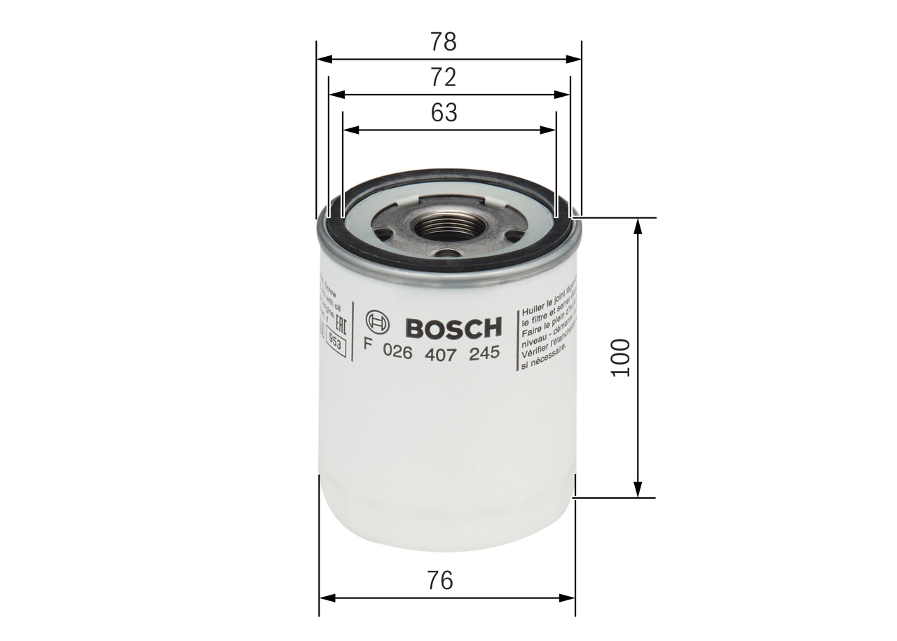 Filtre à huile BOSCH F 026 407 245