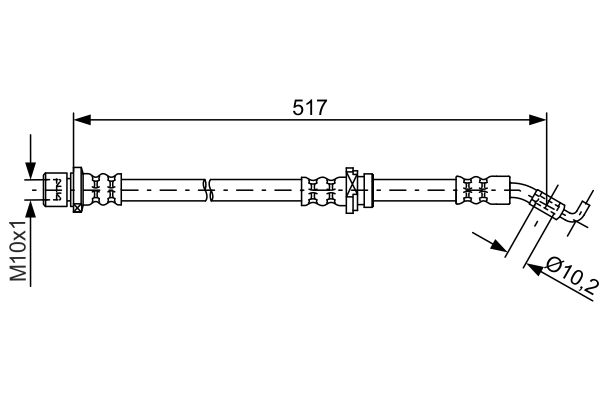 Flexible de frein BOSCH 1 987 481 812
