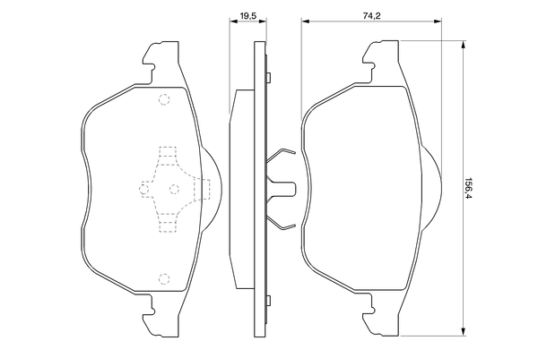 Kit de plaquettes de frein, frein à disque BOSCH 0 986 424 481