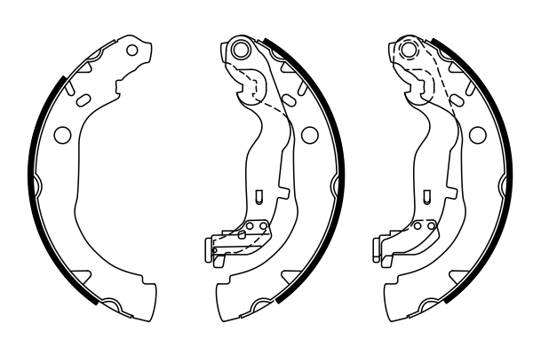 Jeu de mâchoires de frein BOSCH 0 986 487 774