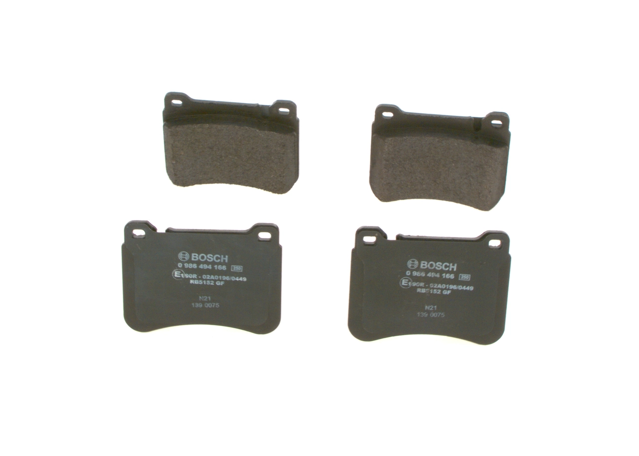 Kit de plaquettes de frein, frein à disque BOSCH 0 986 494 166