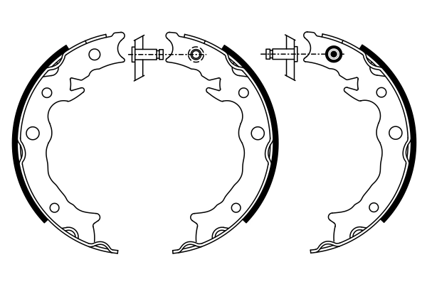 Jeu de mâchoires de frein, frein de stationnement BOSCH 0 986 487 933