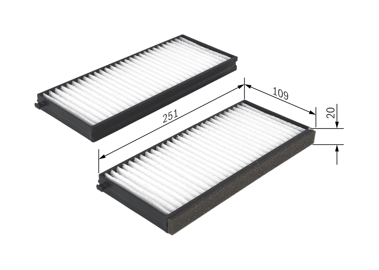 Filtre, air de l'habitacle BOSCH 1 987 432 260