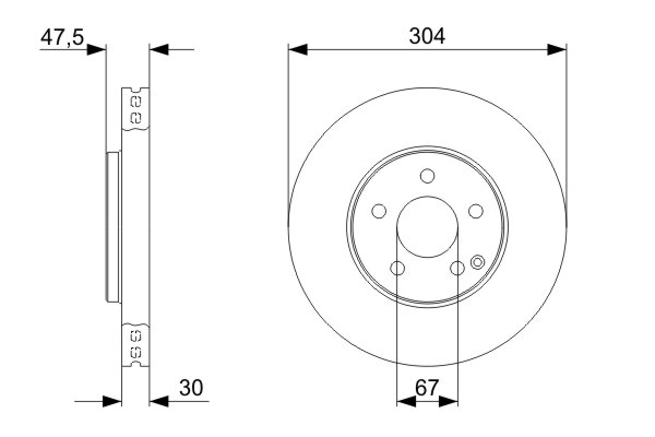 BOSCH 0 986 479 333 — Гальмівний диск