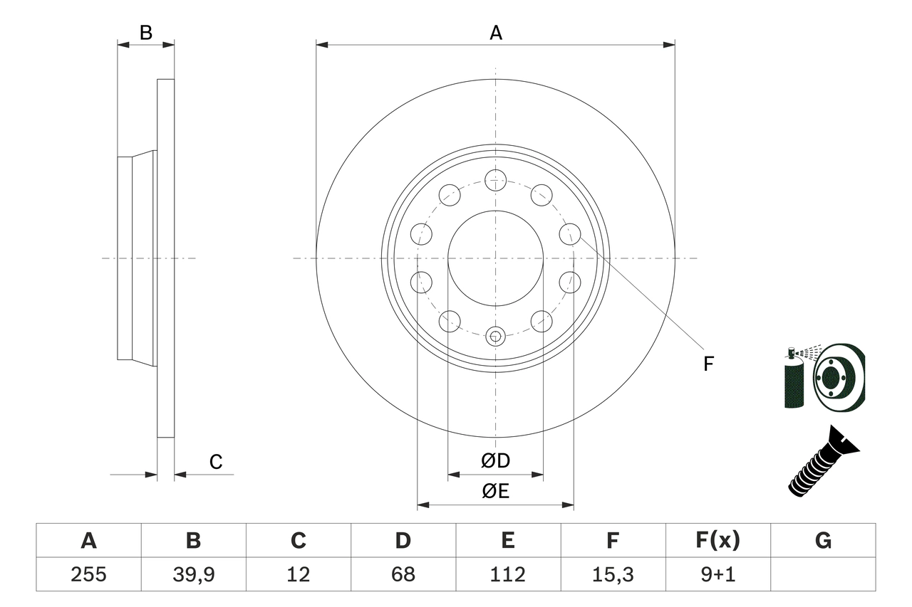 Disque de frein BOSCH 0 986 478 987