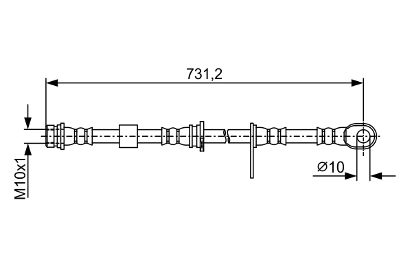Flexible de frein BOSCH 1 987 481 958