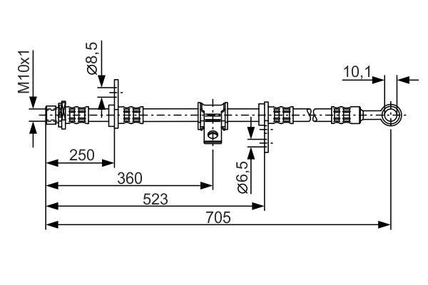 Flexible de frein BOSCH 1 987 476 755