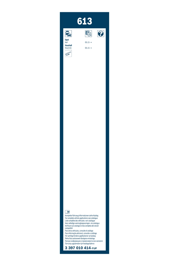 Balai d'essuie-glace BOSCH 3 397 010 414