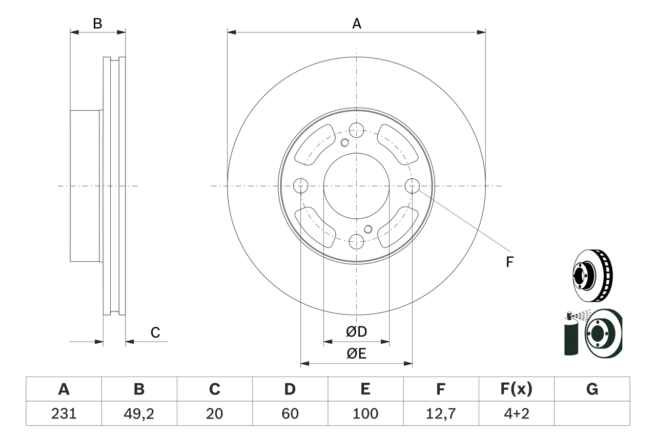Disque de frein BOSCH 0 986 479 G91