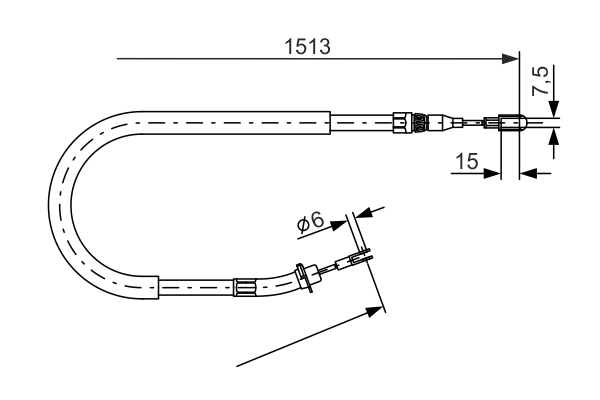 BOSCH 1 987 477 852 — Трос ручного гальма