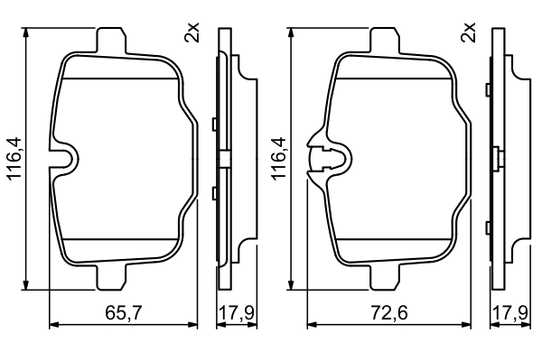 Kit de plaquettes de frein, frein à disque BOSCH 0 986 494 759