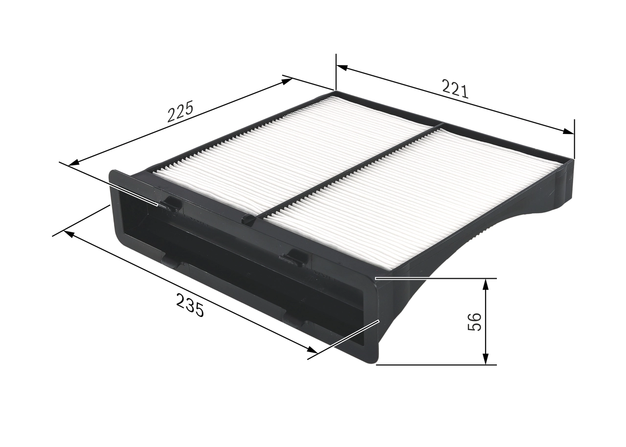 Filtre, air de l'habitacle BOSCH 1 987 432 262