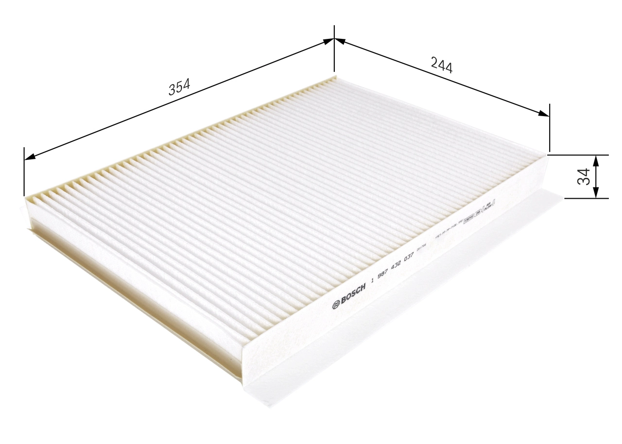 Filtre, air de l'habitacle BOSCH 1 987 432 037