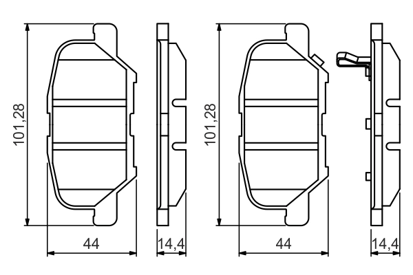 Kit de plaquettes de frein, frein à disque BOSCH 0 986 495 358