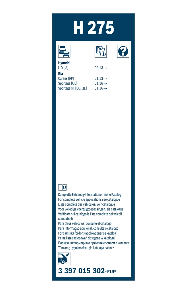 Balai d'essuie-glace BOSCH 3 397 015 302