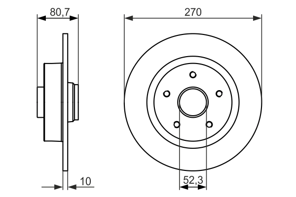 Disque de frein BOSCH 0 986 479 607