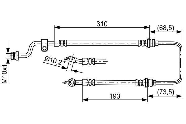 Flexible de frein BOSCH 1 987 481 859