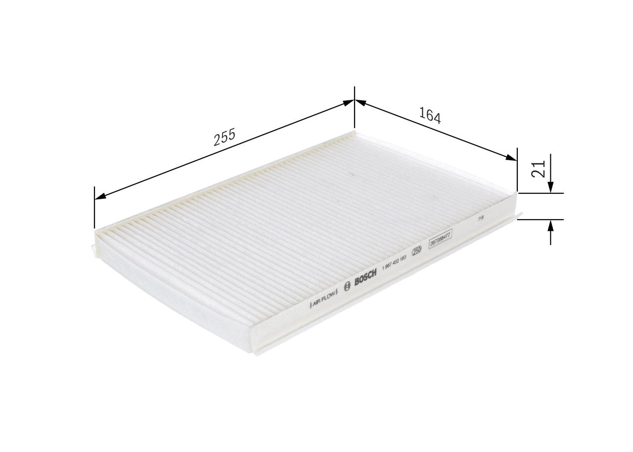 Filtre, air de l'habitacle BOSCH 1 987 432 183