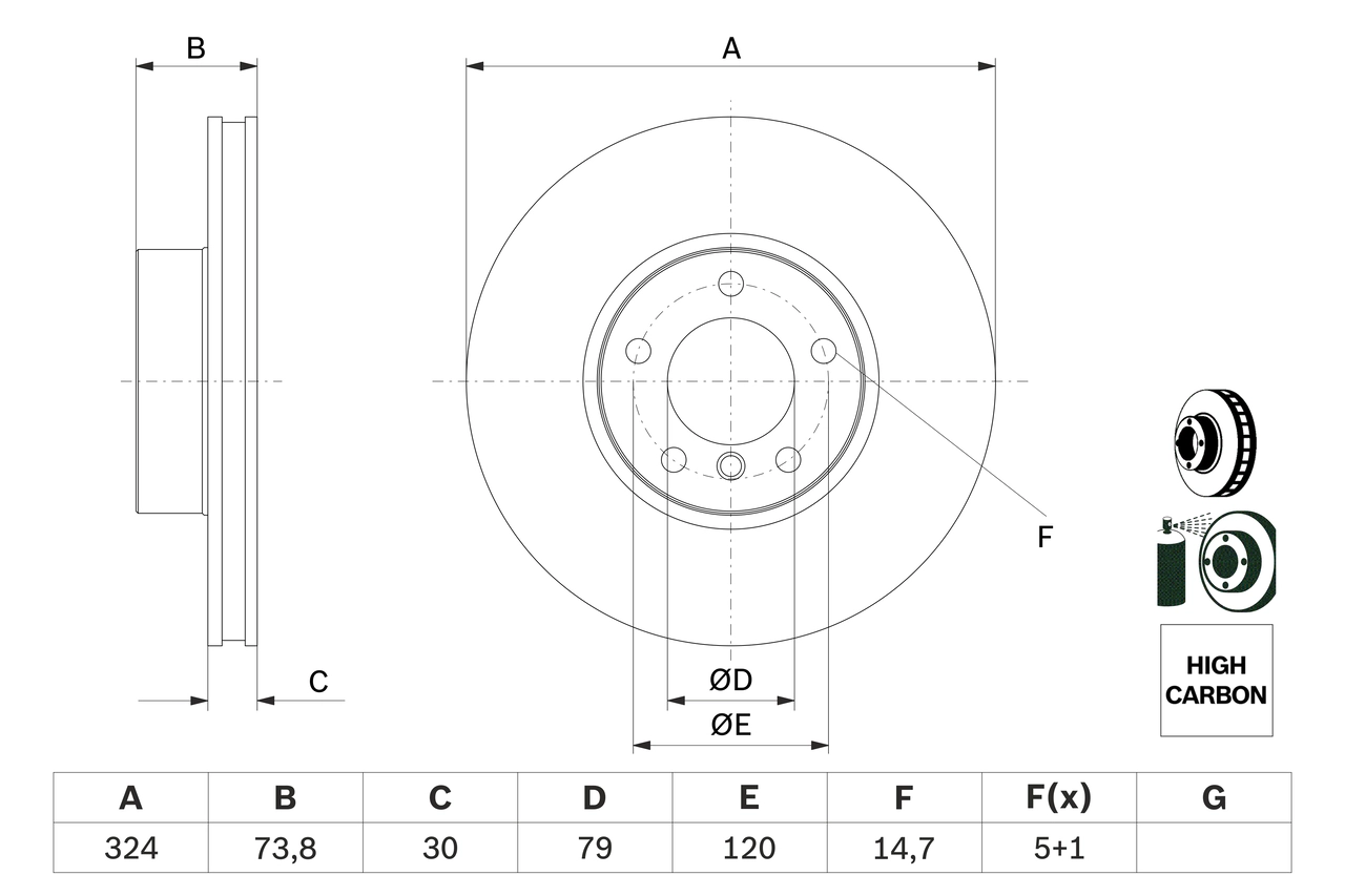 Disque de frein BOSCH 0 986 478 024