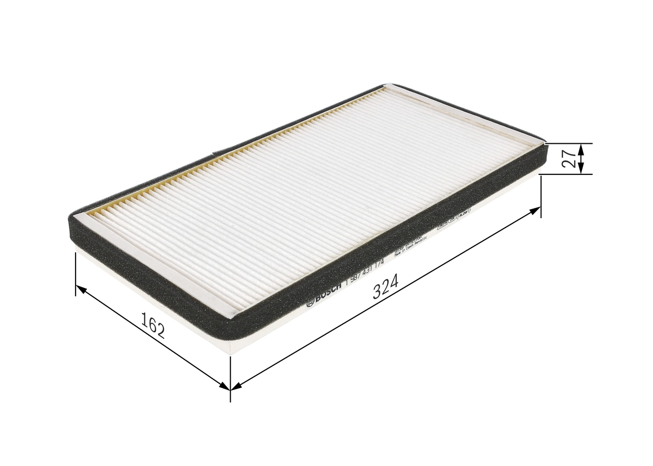 Filtre, air de l'habitacle BOSCH 1 987 431 174