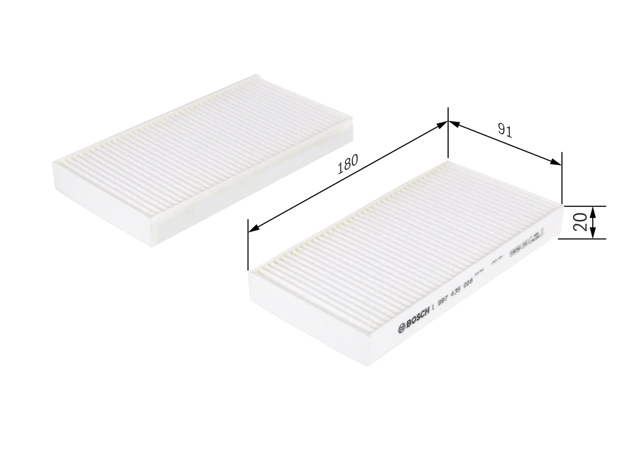 Filtre, air de l'habitacle BOSCH 1 987 435 008
