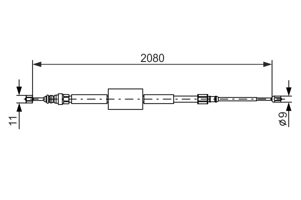 BOSCH 1 987 477 787 — Трос ручного гальма