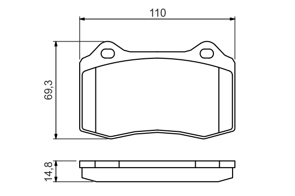 Kit de plaquettes de frein, frein à disque BOSCH 0 986 494 393