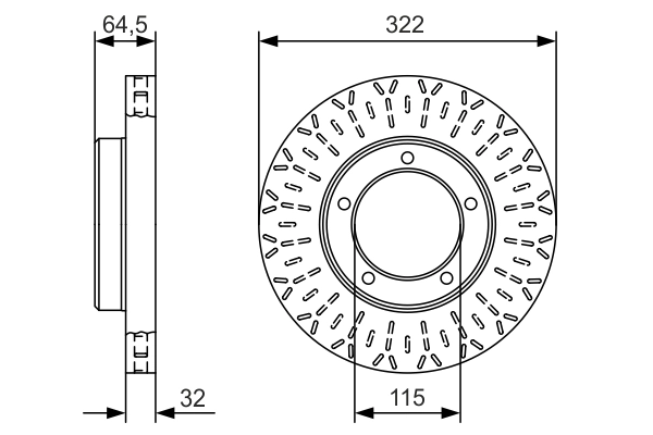 Disque de frein BOSCH 0 986 479 A64