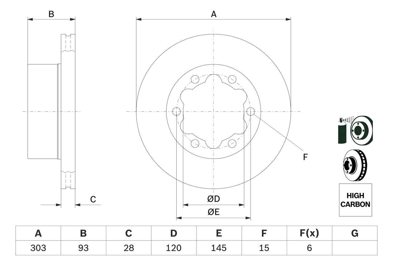 Disque de frein BOSCH 0 986 479 296