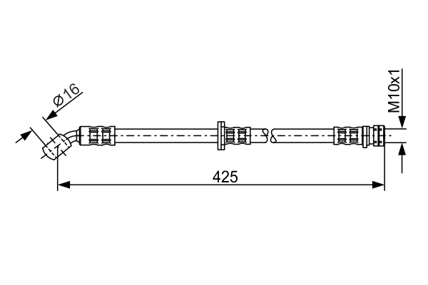 Flexible de frein BOSCH 1 987 481 142