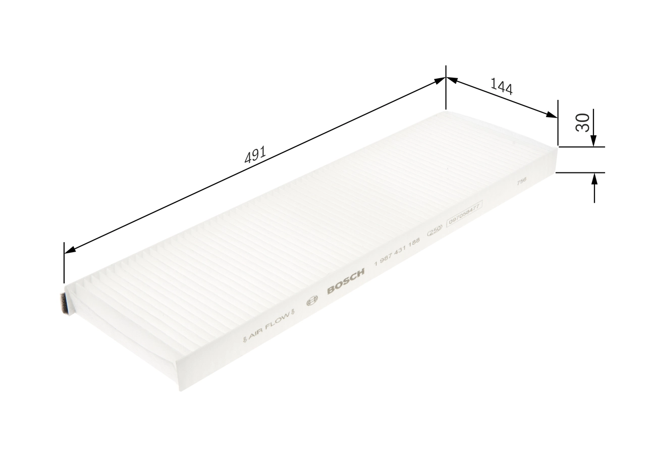 Filtre, air de l'habitacle BOSCH 1 987 431 188