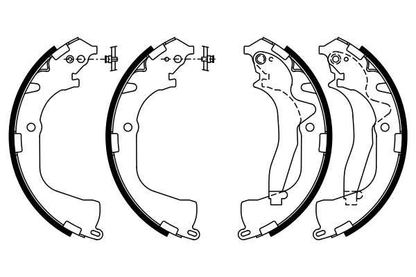Jeu de mâchoires de frein BOSCH 0 986 487 955
