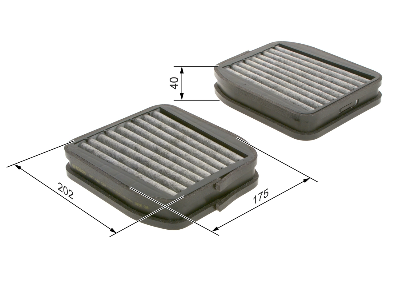 Filtre, air de l'habitacle BOSCH 1 987 432 512