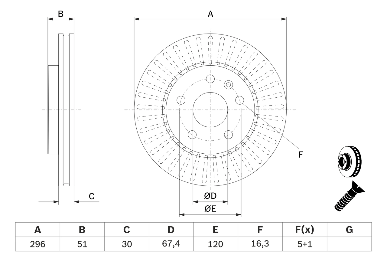 Disque de frein BOSCH 0 986 479 C65